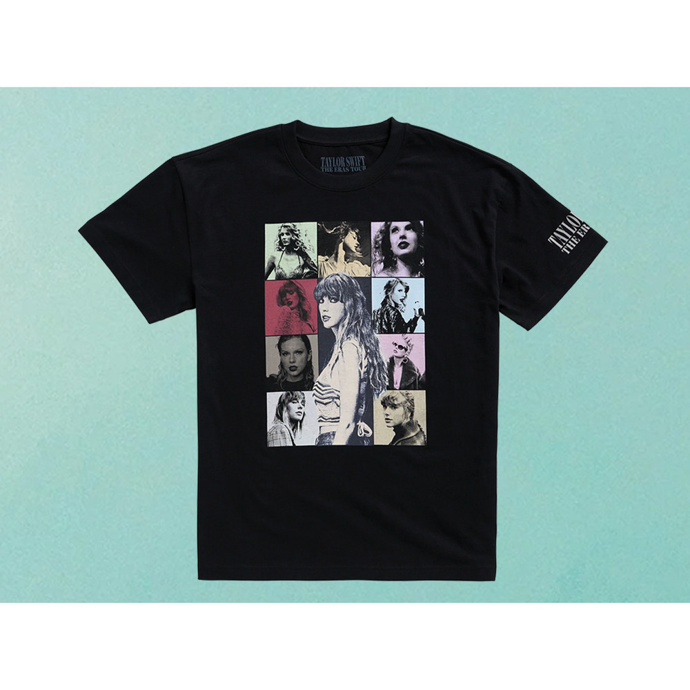 Taylor Swift Size L Tshirt Eras Tour US Dates Black Sealed Swiftie NWT